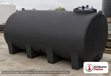 Enduraplas 3200 Gallon Black Horizontal Leg Tank