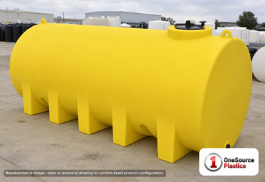 Enduraplas 4500 Gallon Yellow Horizontal Leg Tank