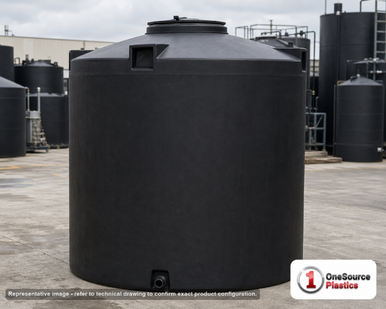 Snyder Industries 1300 Gallon ASTM Black Heavy Duty Vertical Storage Tank