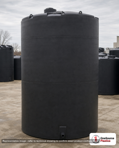 Snyder Industries 9500 Gallon ASTM XLPE Black Vertical Storage Tank