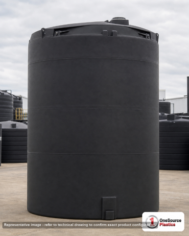 Snyder Industries 8500 Gallon ASTM XLPE Black Vertical Storage Tank