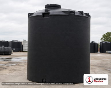 Snyder Industries 8000 Gallon ASTM Black Vertical Storage Tank