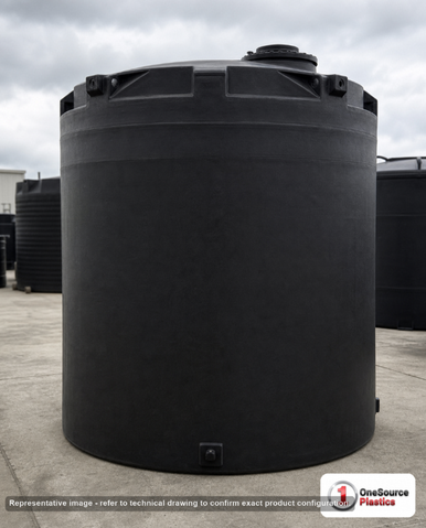 Snyder 6600 Gallon ASTM Black Heavy Duty Vertical - 5300400N51
