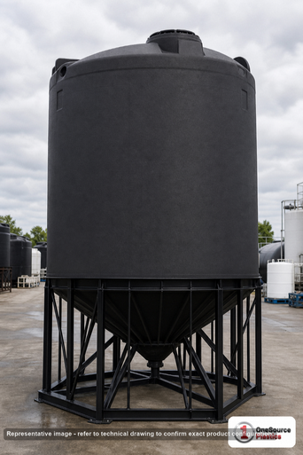 Snyder Industries 5500 Gallon Black Cone Bottom Tank