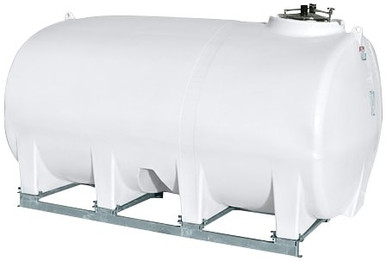 Enduraplas 3200 Gallon White Horizontal Sump Bottom Leg Tank w/ Frame