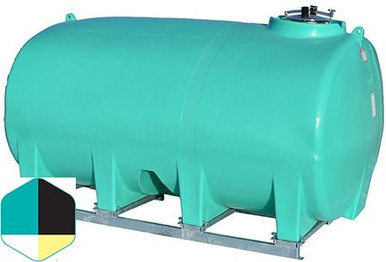 Enduraplas 3200 Gallon Black Horizontal Sump Bottom Leg Tank w/ Frame