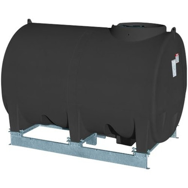 Enduraplas 1400 Gallon Black Horizontal Sump Bottom Leg Tank w/ Frame