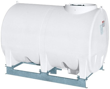 Enduraplas 1200 Gallon White Horizontal Sump Bottom Leg Tank w/ Frame