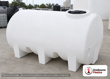 Enduraplas 1400 Gallon White Horizontal Sump Bottom Leg Tank
