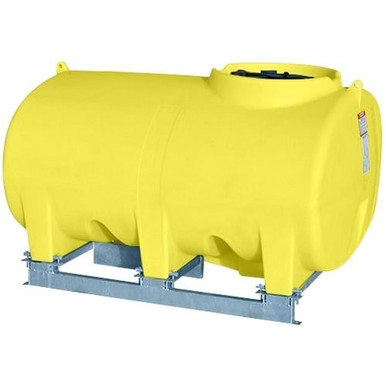 Enduraplas 500 Gallon Yellow Horizontal Sump Bottom Leg Tank w/ Frame