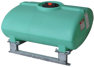 Enduraplas 250 Gallon Green Horizontal Sump Bottom Leg Tank w/ Frame