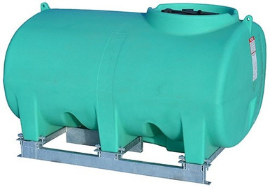 Enduraplas 800 Gallon Green Horizontal Sump Bottom Leg Tank w/ Frame