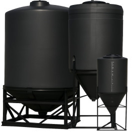 4100 Gallon 45 Degree Plastic Vertical Cone Bottom Tank