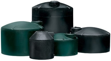 300 Gallon Plastic Water Storage Tank - Black (35" x 89")