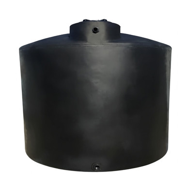 5000 Gallon Plastic Water Storage Tank - Black (119" x 112")