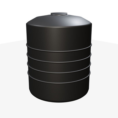 1000 Gallon Plastic Water Storage Tank - Black (64" x 80")