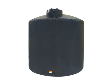 3000 Gallon Plastic Water Storage Tank - Black (102" x 93")