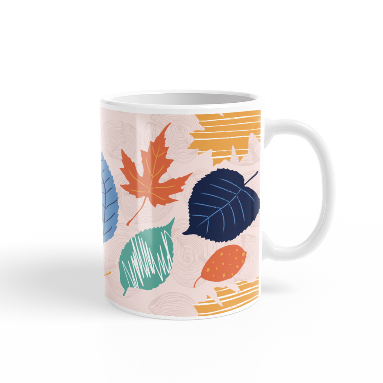 Trendy Leaves Pattern Coffee Mug By Artists Collection - ArtworkFans