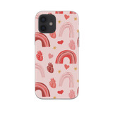 Hearts And Rainbows Pattern iPhone Soft Case By Artists Collection