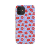 Lipstick Kisses Pattern iPhone Soft Case By Artists Collection