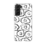 Simple White Flowers Pattern Samsung Soft Case By Artists Collection
