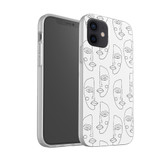 Simple Line  Pattern iPhone Soft Case By Artists Collection