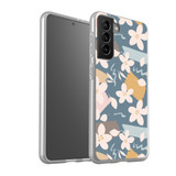 White Flowers Pattern Samsung Soft Case By Artists Collection