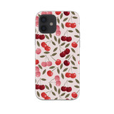 Sweet Cherry Pattern iPhone Soft Case By Artists Collection