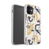 Single One Line Abstract Art iPhone Soft Case By Artists Collection