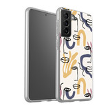 Single One Line Abstract Art Samsung Soft Case By Artists Collection