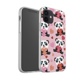 Panda Love Pattern iPhone Soft Case By Artists Collection