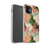 Palm Trees With Lines Pattern iPhone Soft Case By Artists Collection
