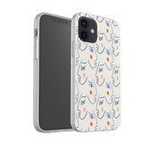 One Line Drawing Abstract Faces iPhone Soft Case By Artists Collection