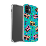 Neon Music Pattern iPhone Soft Case By Artists Collection