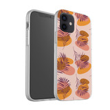 Modern Tropical Palm Leaf Pattern iPhone Soft Case By Artists Collection