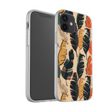 Exotic Modern Leaves Pattern iPhone Soft Case By Artists Collection