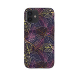 Colorful Leaves Outline Pattern iPhone Soft Case By Artists Collection