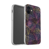 Colorful Leaves Outline Pattern iPhone Soft Case By Artists Collection