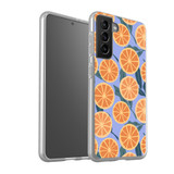 Abstract Oranges With Purple Background Pattern Samsung Soft Case By Artists Collection