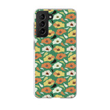 Abstract Green Flower Pattern Samsung Soft Case By Artists Collection