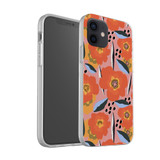 Abstract Orange Poppy Pattern iPhone Soft Case By Artists Collection