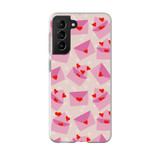 Love Letters With Hearts Pattern Samsung Soft Case By Artists Collection