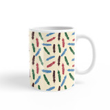 Abstract Feather Pattern Coffee Mug By Artists Collection