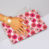 Abstract Floral Pattern Clutch Bag By Artists Collection