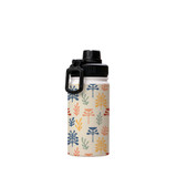 Abstract Flowers Pattern Water Bottle By Artists Collection