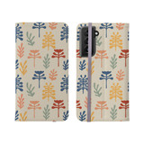 Abstract Flowers Pattern Samsung Folio Case By Artists Collection