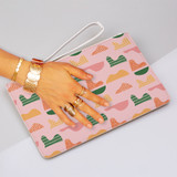 Abstract Forms Pattern Clutch Bag By Artists Collection
