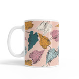 Abstract Leaves Pattern Coffee Mug By Artists Collection