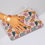 Abstract Leaves Pattern Clutch Bag By Artists Collection