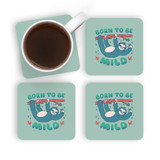 Born To Be Mild Sloth Coaster Set By Vexels